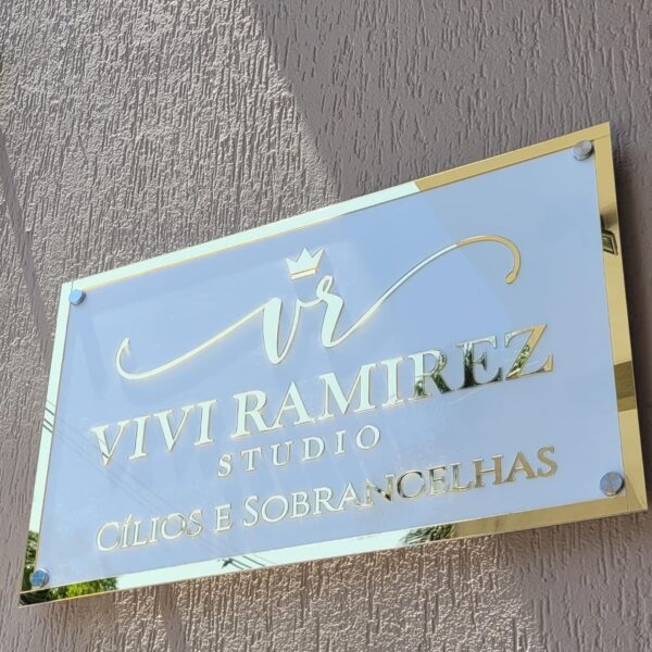 Placa de acrilico INTERNA ou EXTERNA